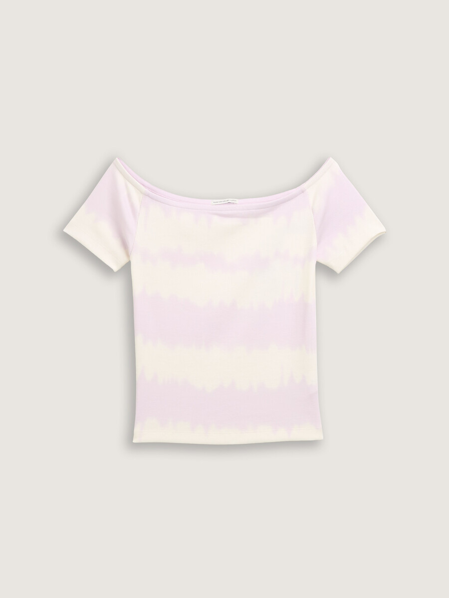 camiseta de canalé con efecto batik