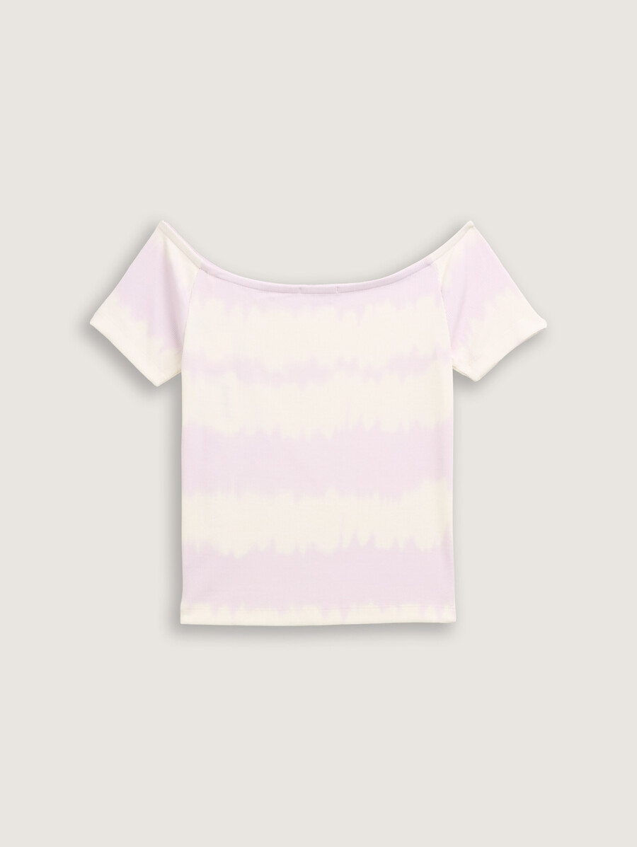 camiseta de canalé con efecto batik