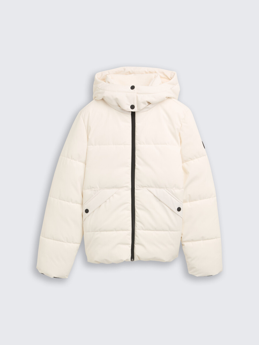 chaqueta acolchada con capucha desmontable