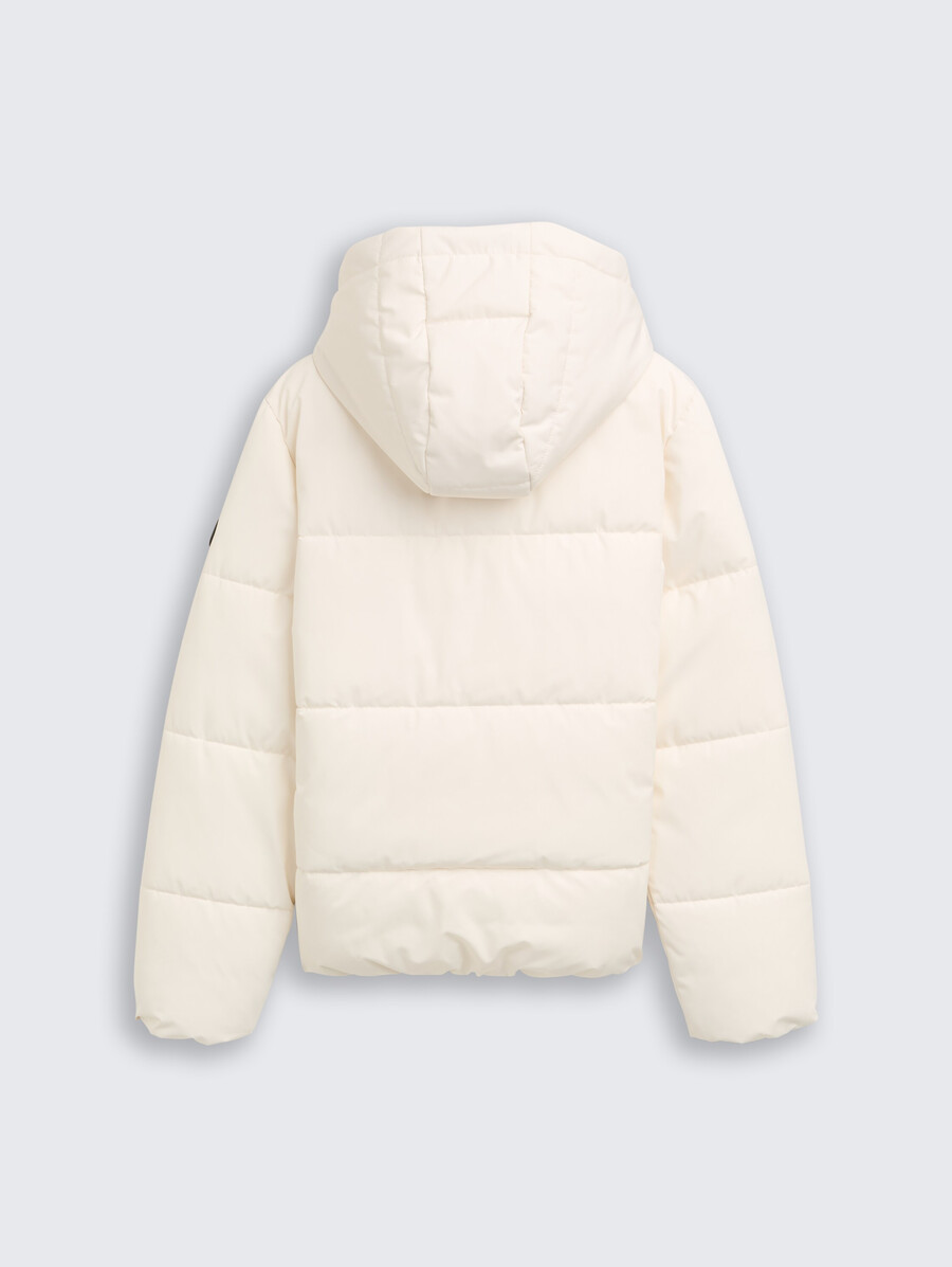 chaqueta acolchada con capucha desmontable