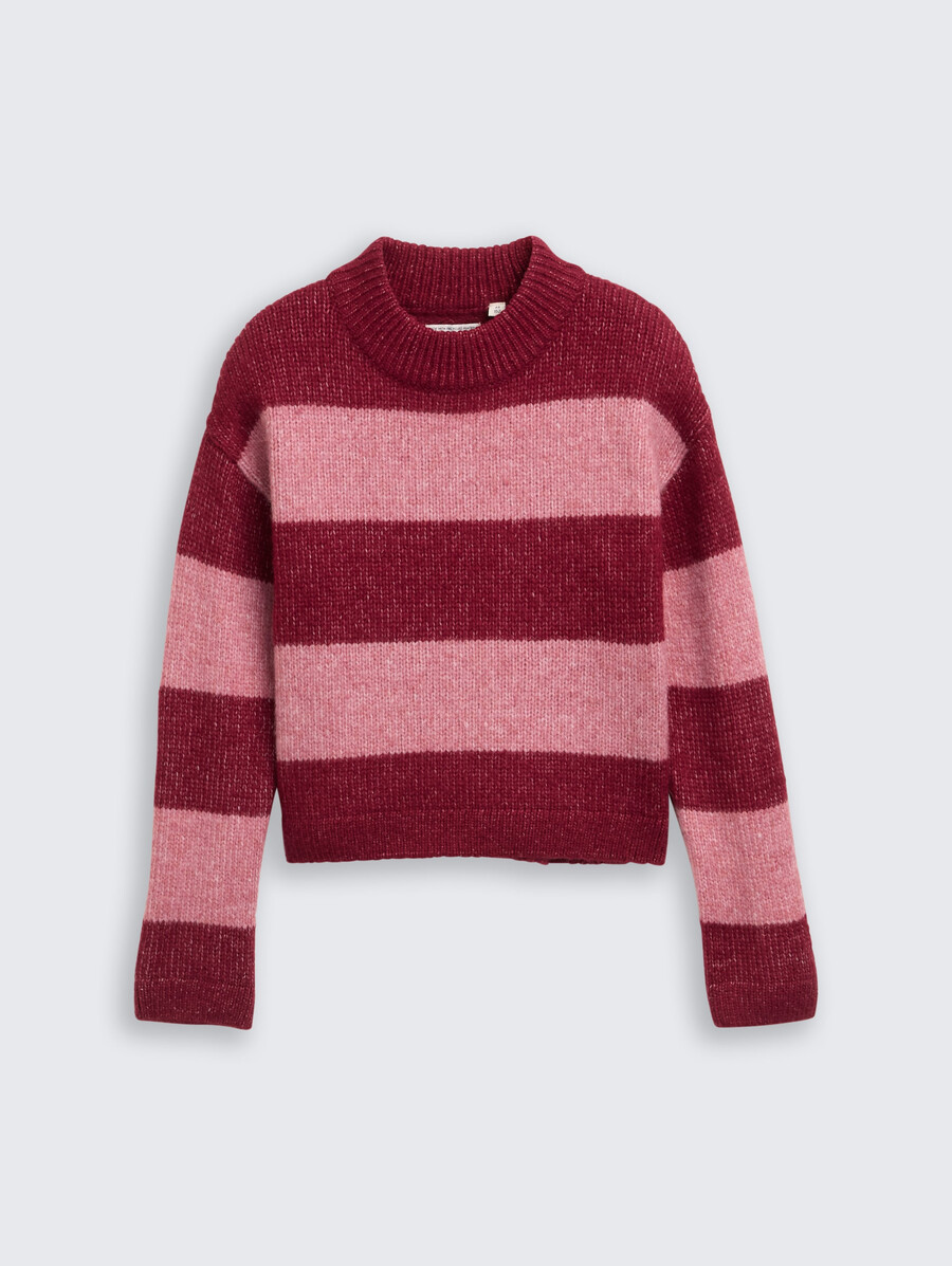 jersey de punto con bloques de color recortados