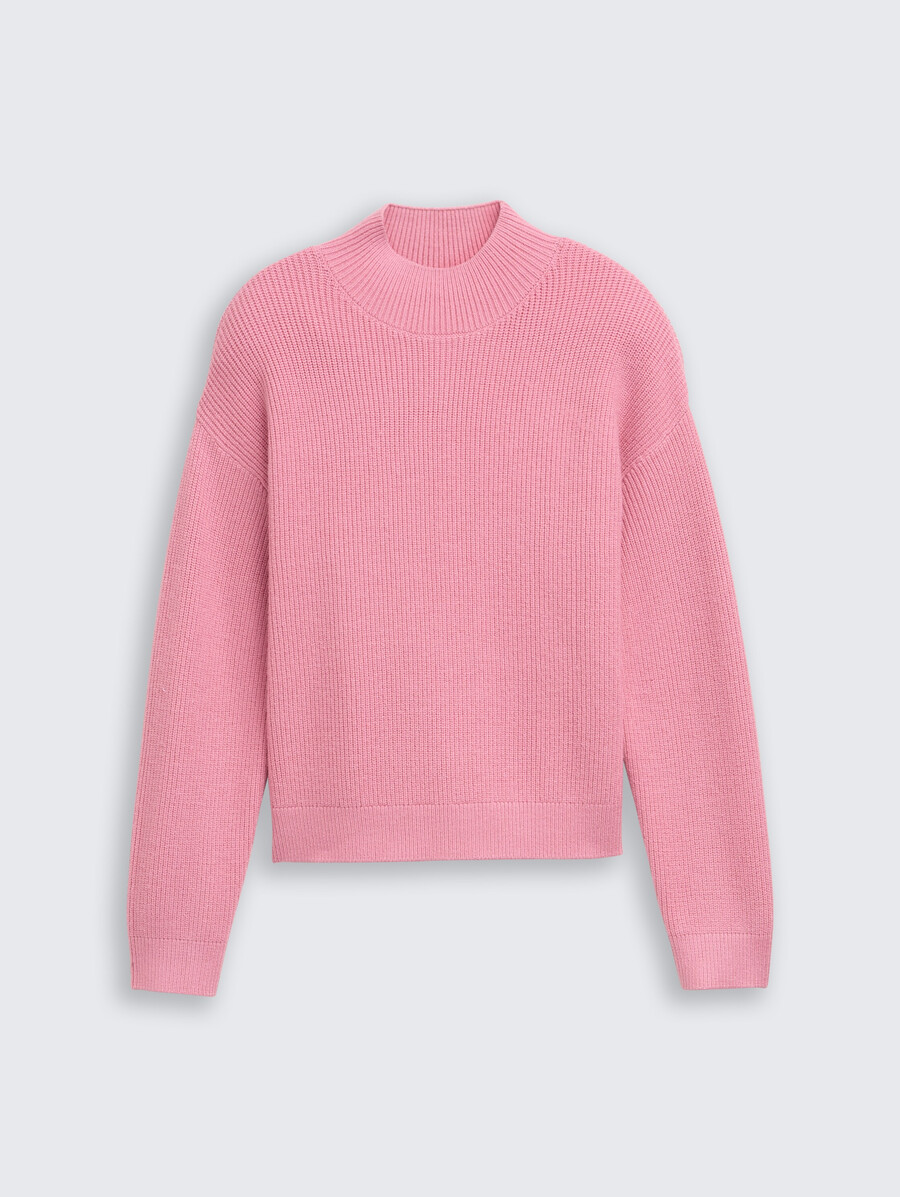 jersey de punto con cuello alto