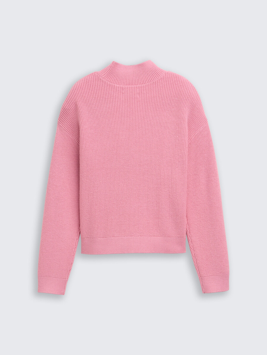 jersey de punto con cuello alto