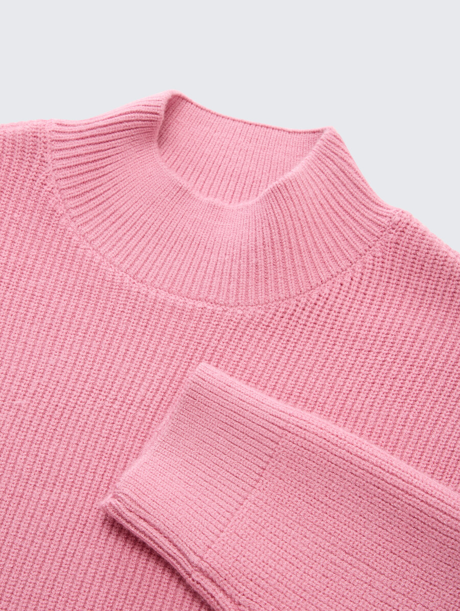 jersey de punto con cuello alto