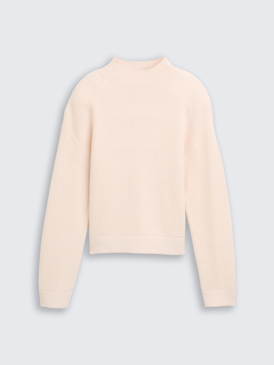 jersey de punto con cuello alto