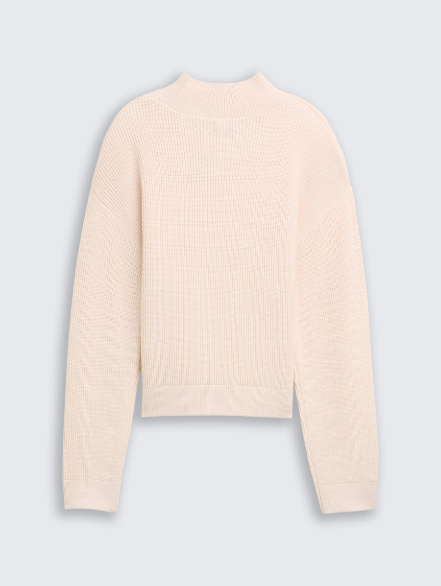 jersey de punto con cuello alto