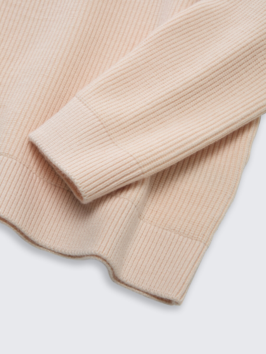 jersey de punto con cuello alto