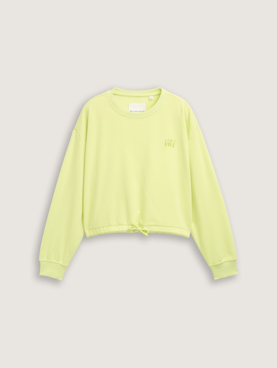 sudadera corta con estampado