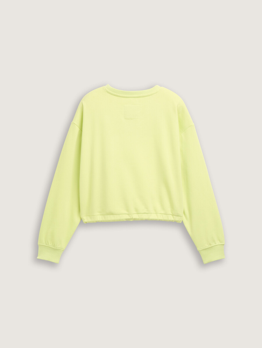 sudadera corta con estampado