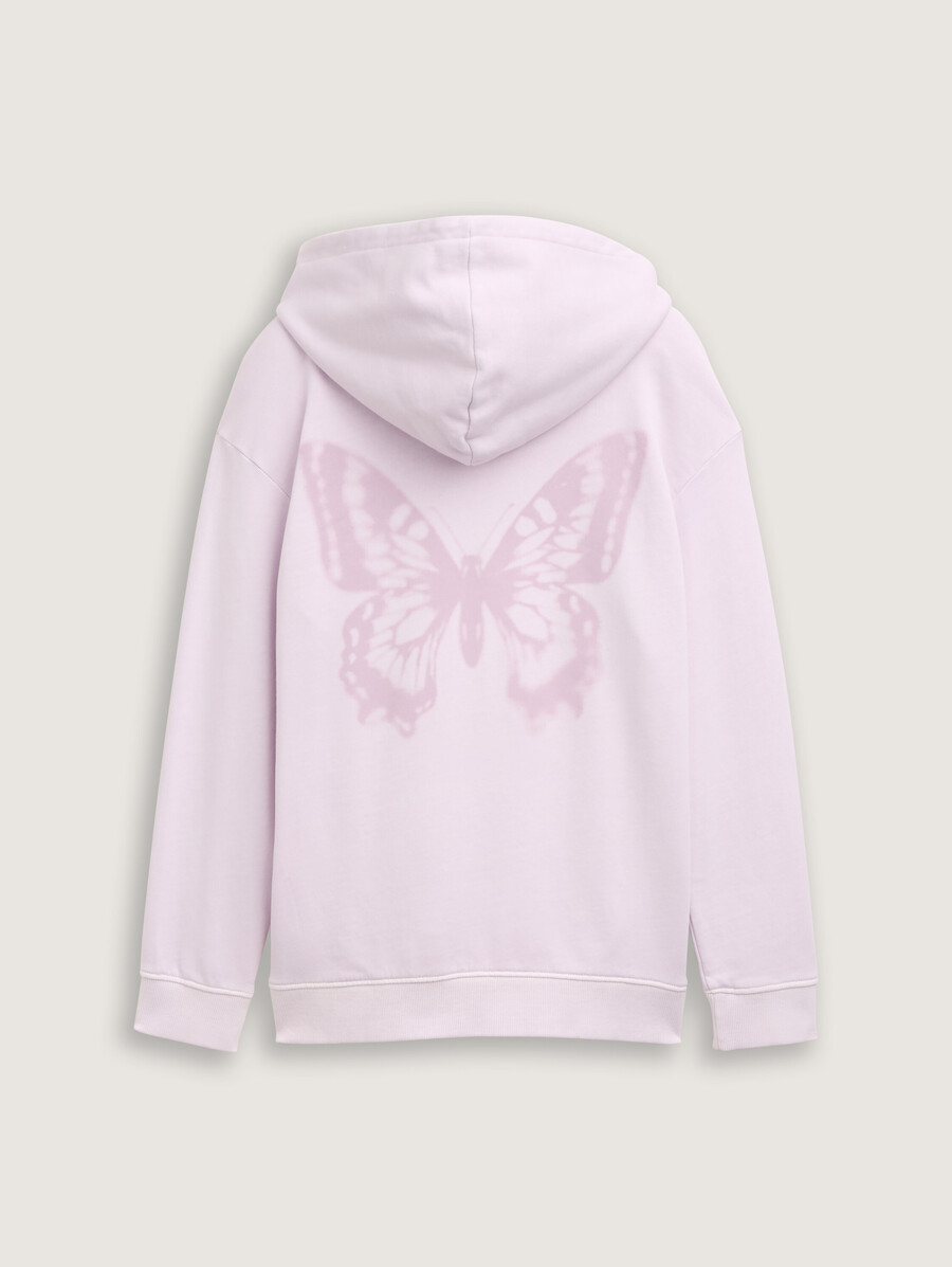sudadera con capucha de gran tamaño con estampado en la espalda