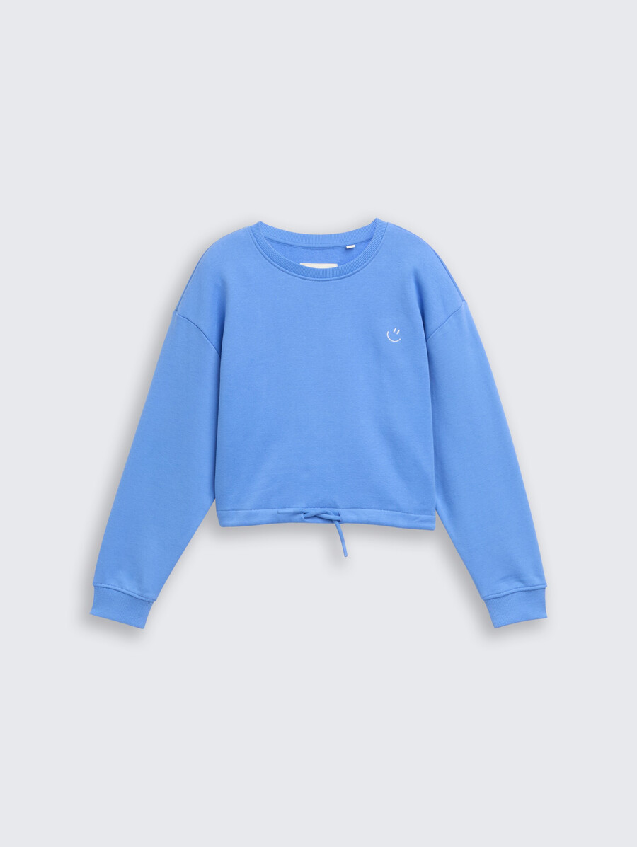 sudadera corta con bordado