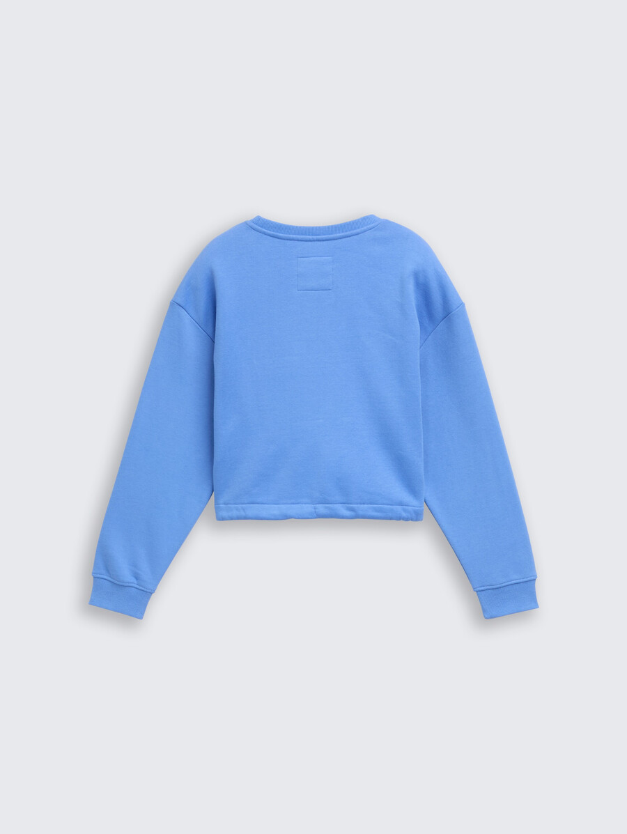 sudadera corta con bordado