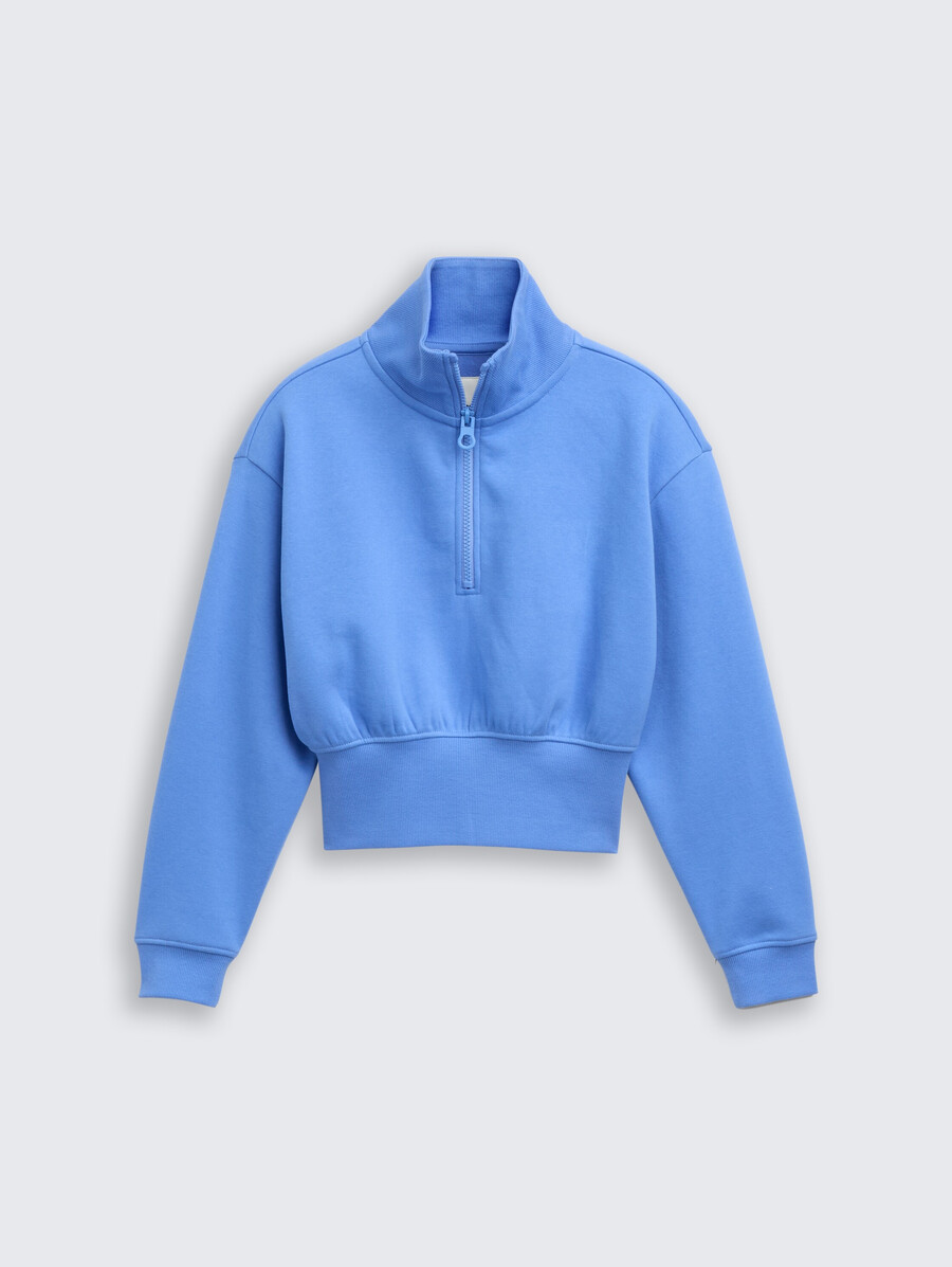 sudadera corta tipo troyer
