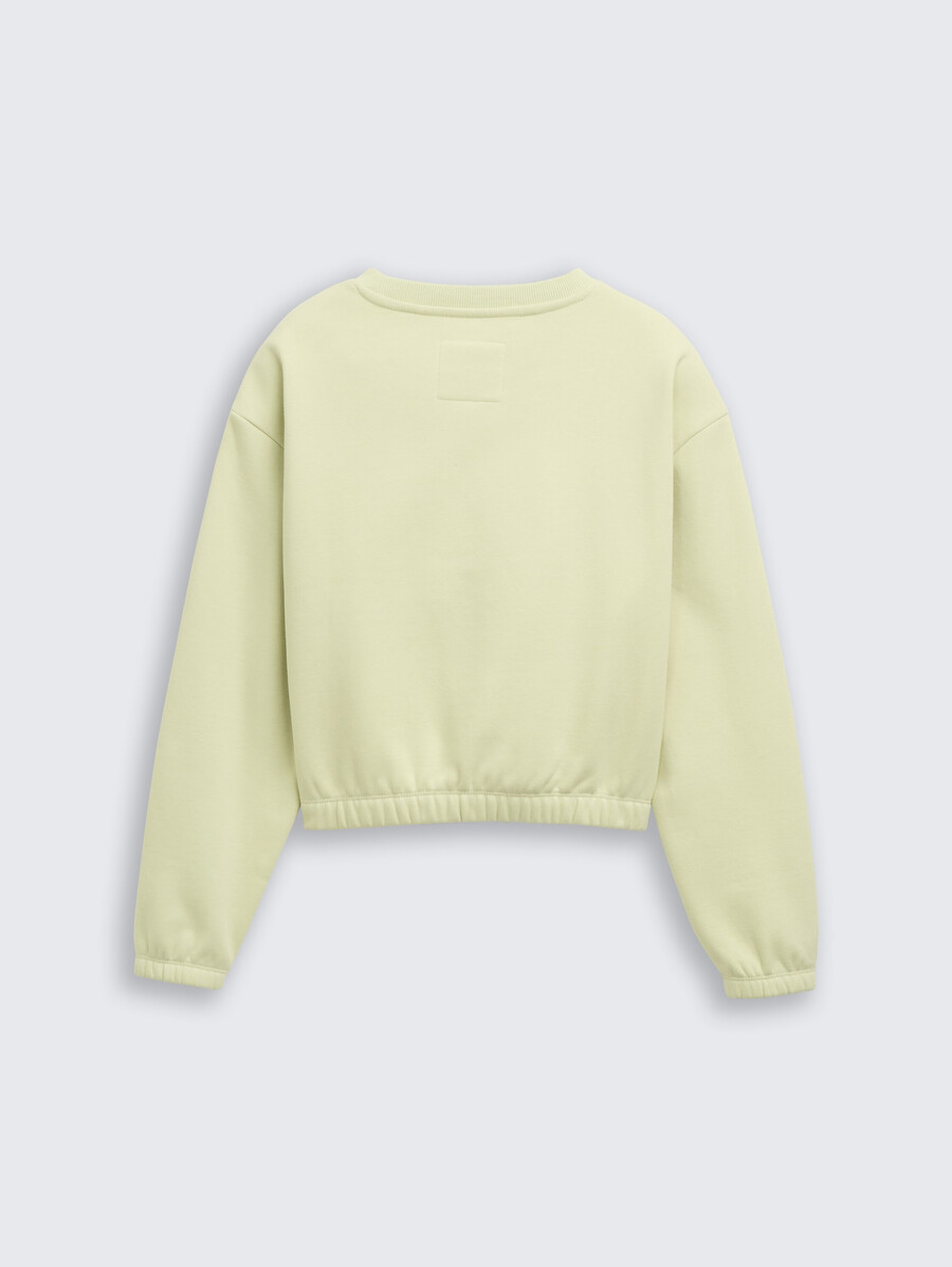 sudadera corta con estampado