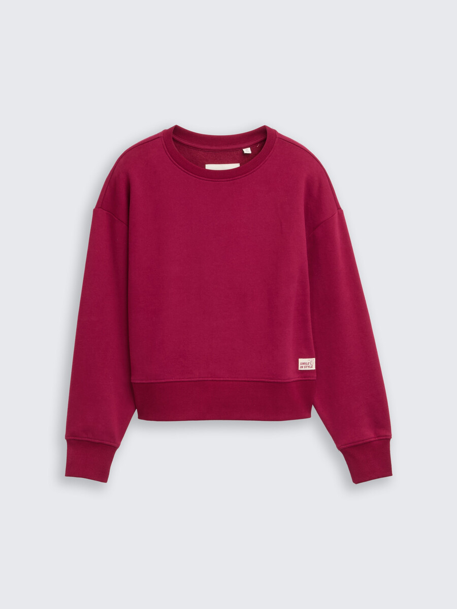 sudadera básica con insignia