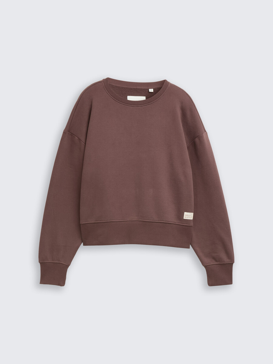 sudadera básica con insignia
