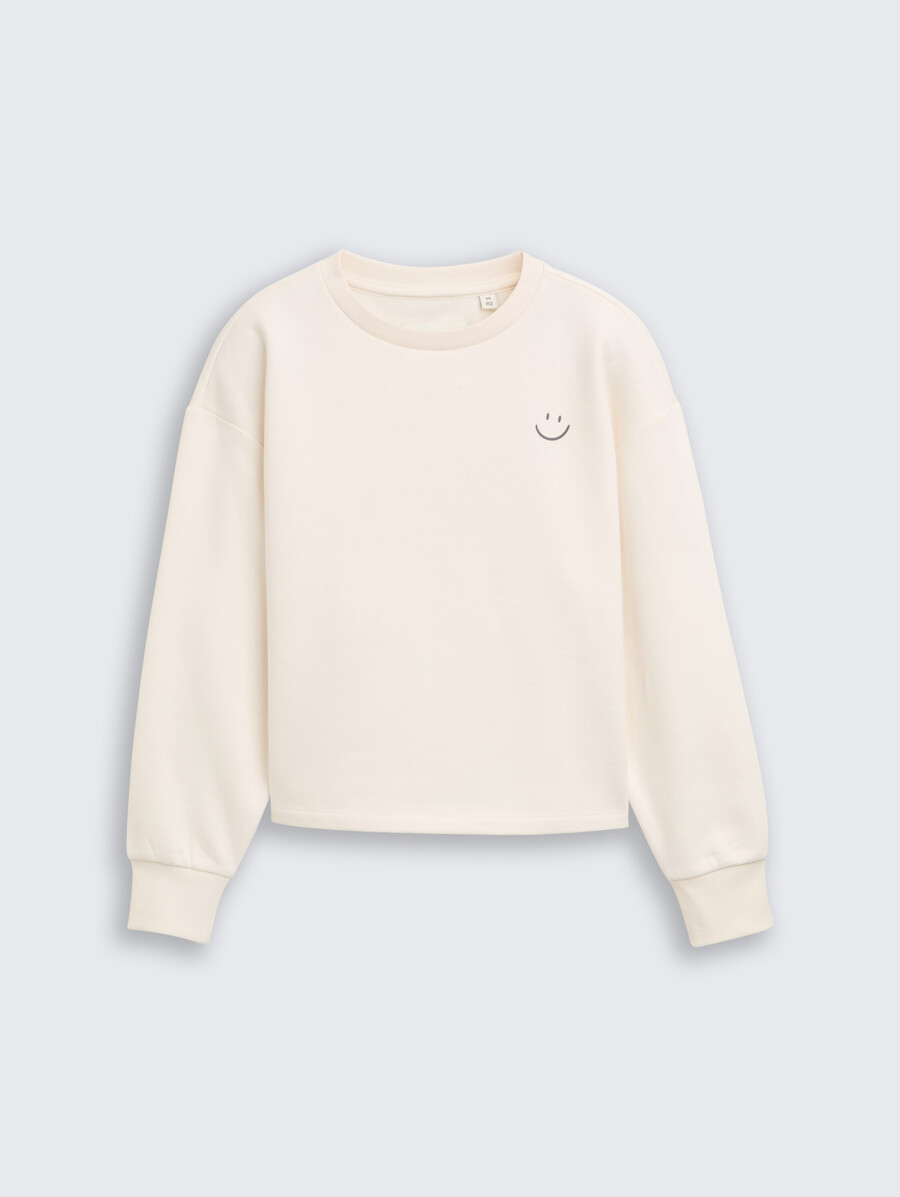 sudadera con estampado en la espalda