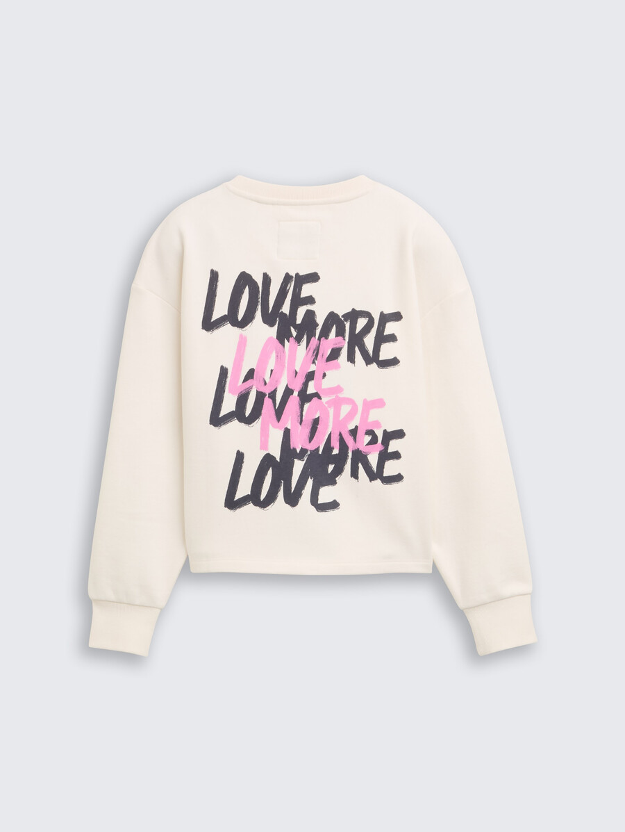 sudadera con estampado en la espalda