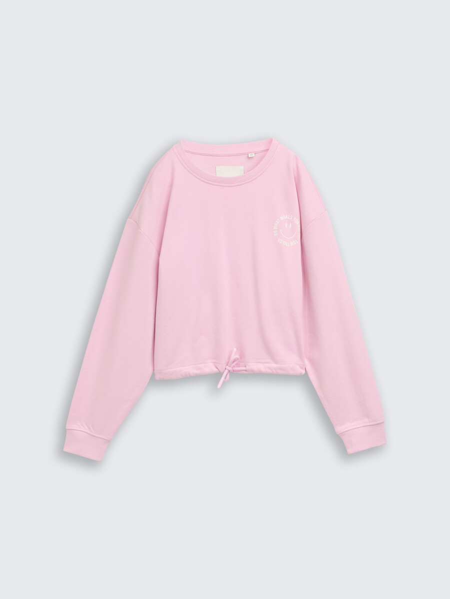 sudadera corta con estampado