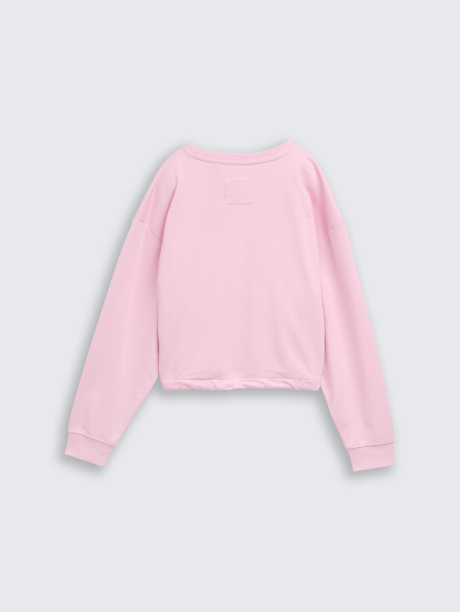 sudadera corta con estampado