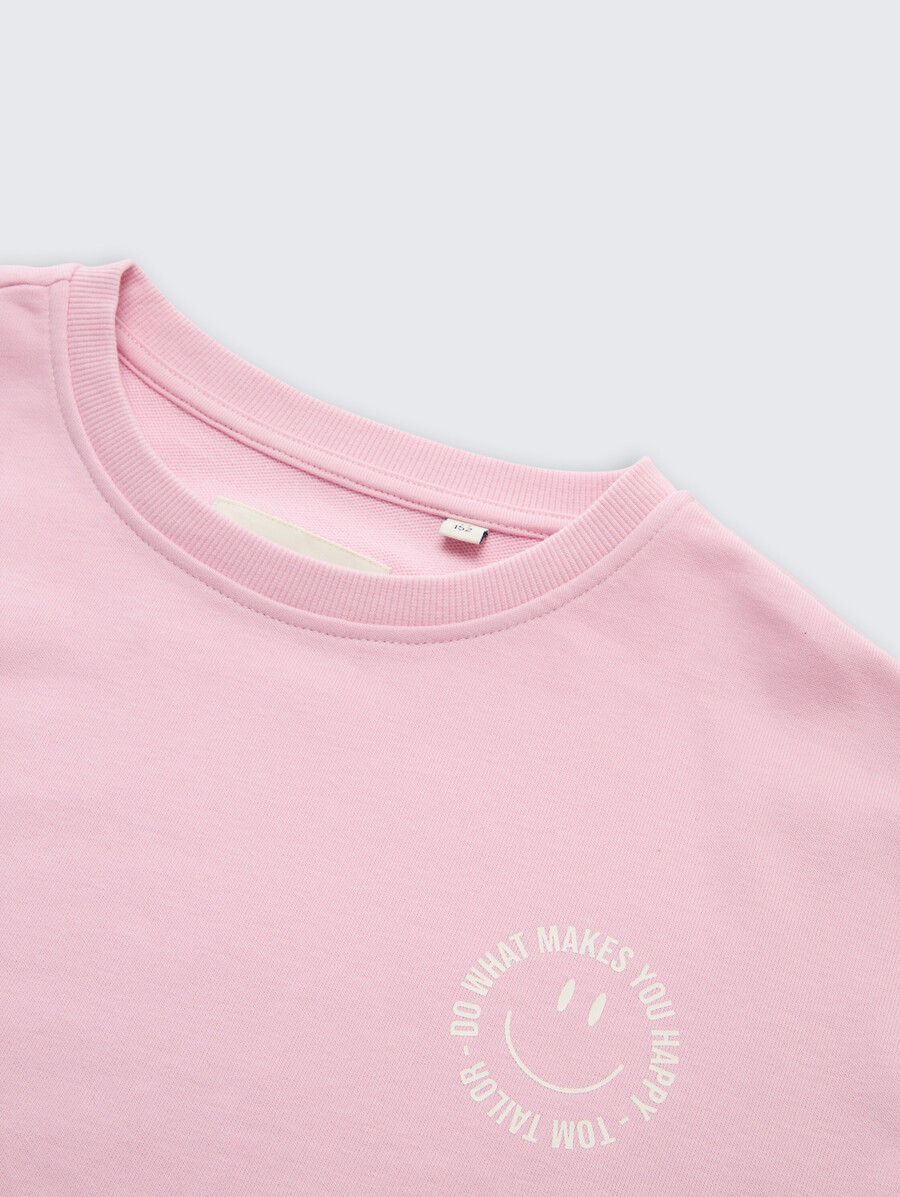 sudadera corta con estampado