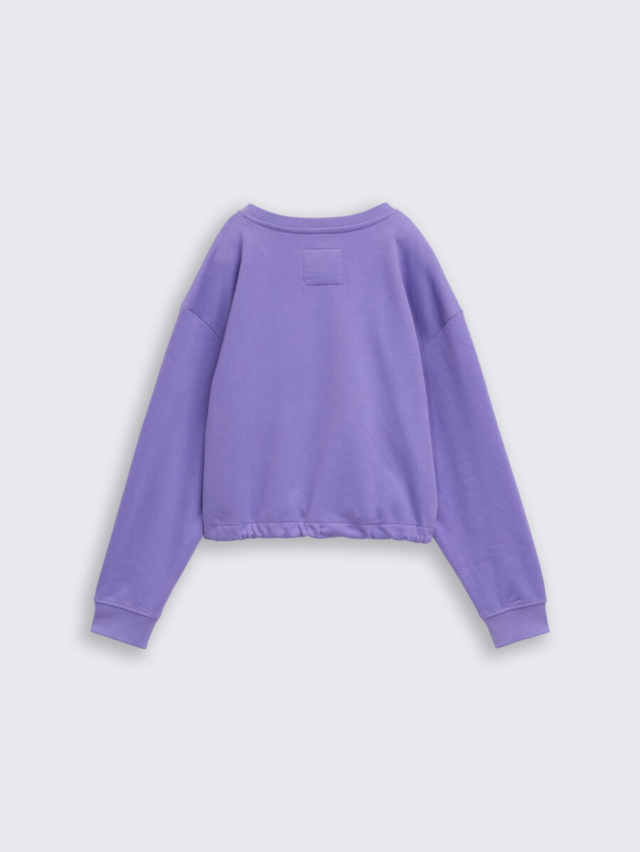sudadera corta con estampado