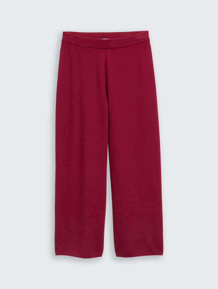 pantalones de punto de pierna ancha y acogedores
