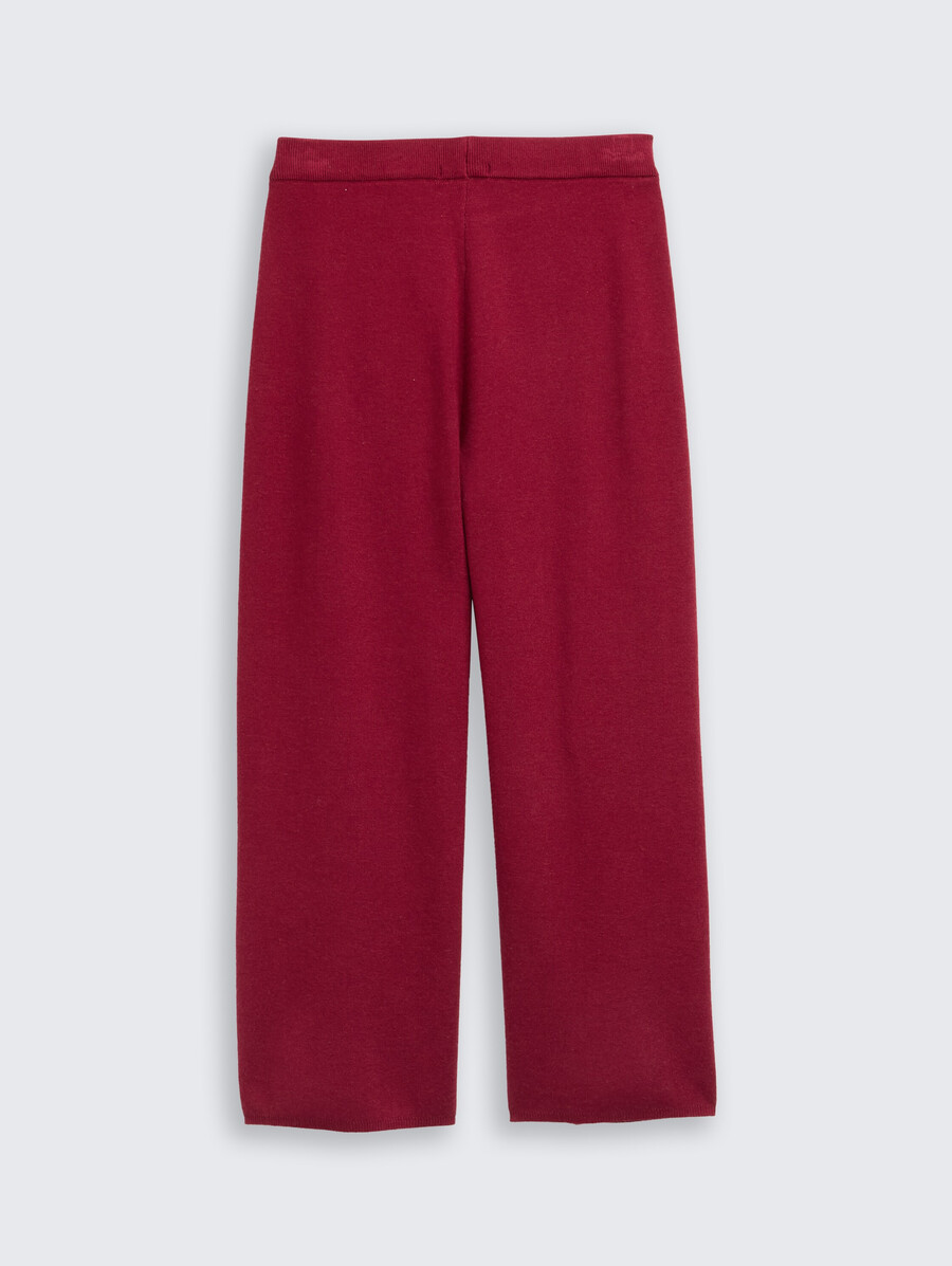 pantalones de punto de pierna ancha y acogedores