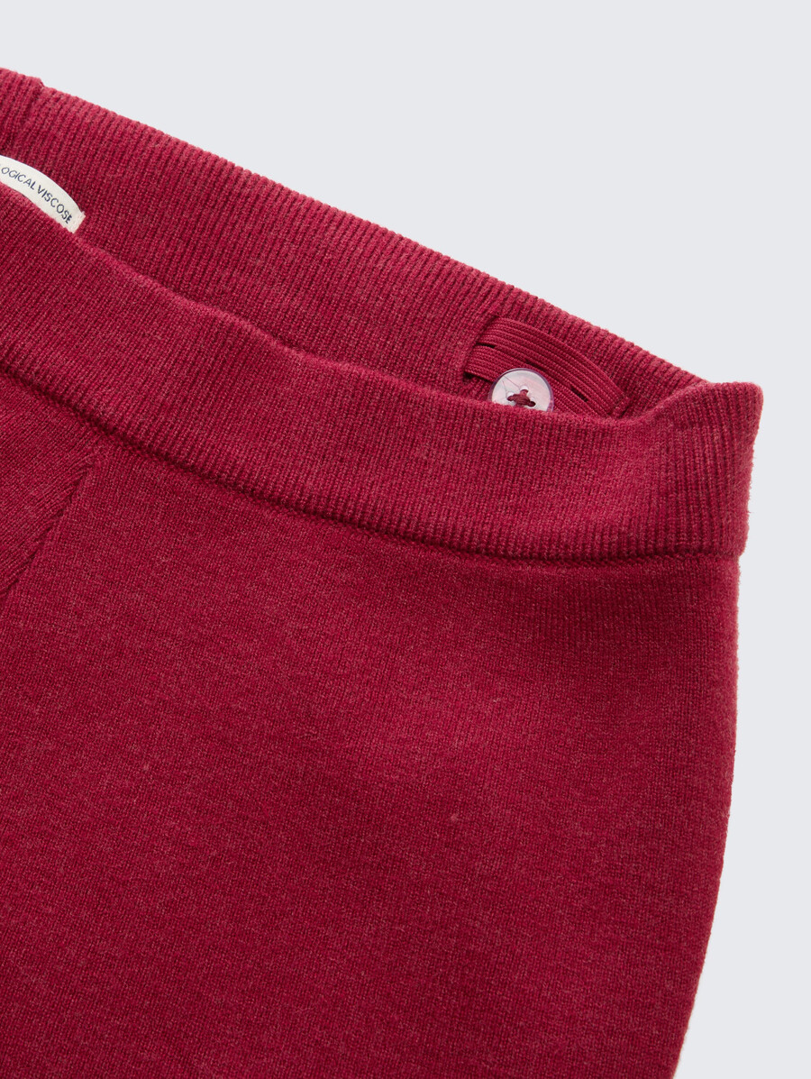 pantalones de punto de pierna ancha y acogedores