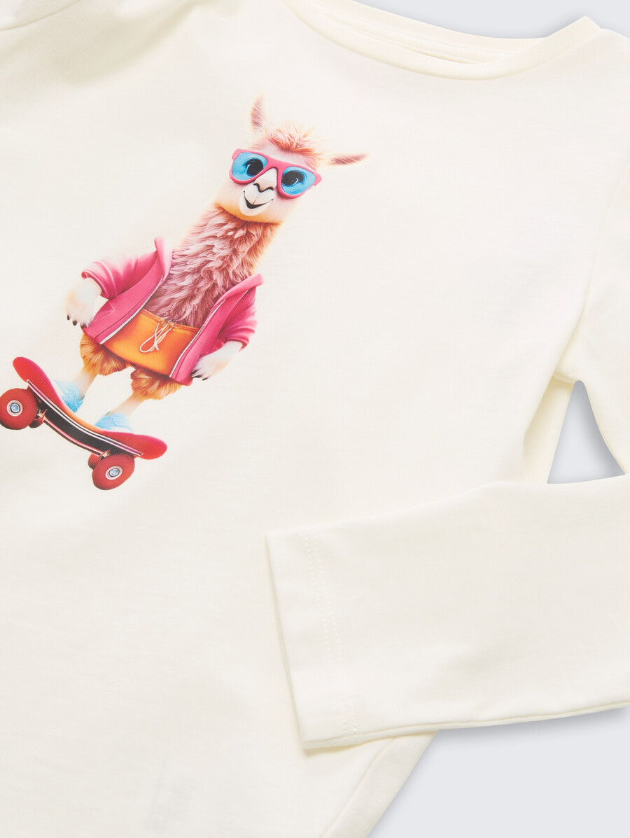 camisa de manga larga con estampado