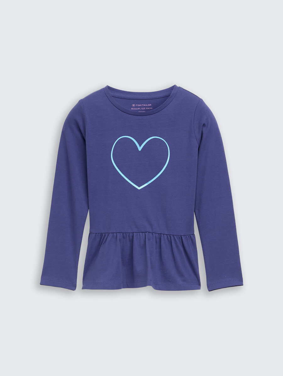 camisa de manga larga con volante