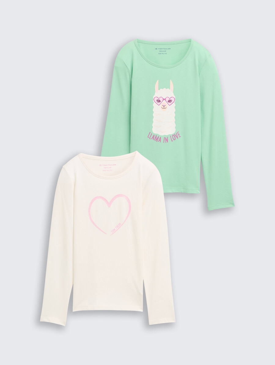 camisa de manga larga con estampado en pack de 2