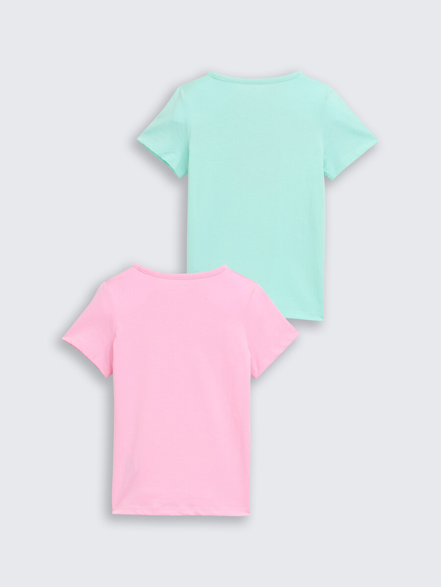 camiseta con estampado metalizado en pack de 2