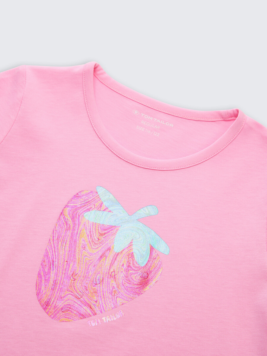 camiseta con estampado metalizado en pack de 2