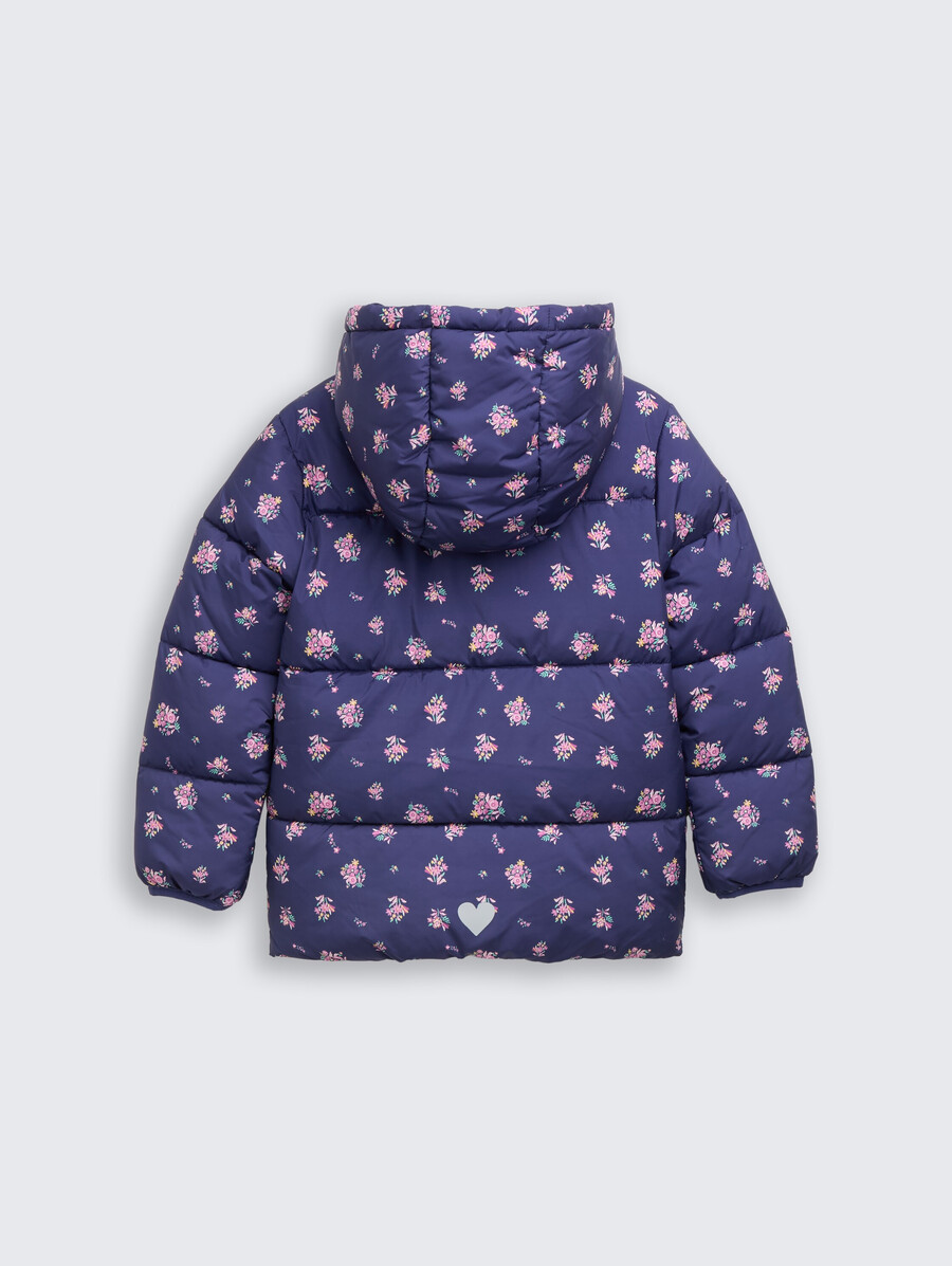 chaqueta acolchada con estampado integral