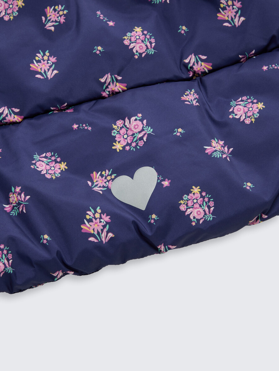 chaqueta acolchada con estampado integral