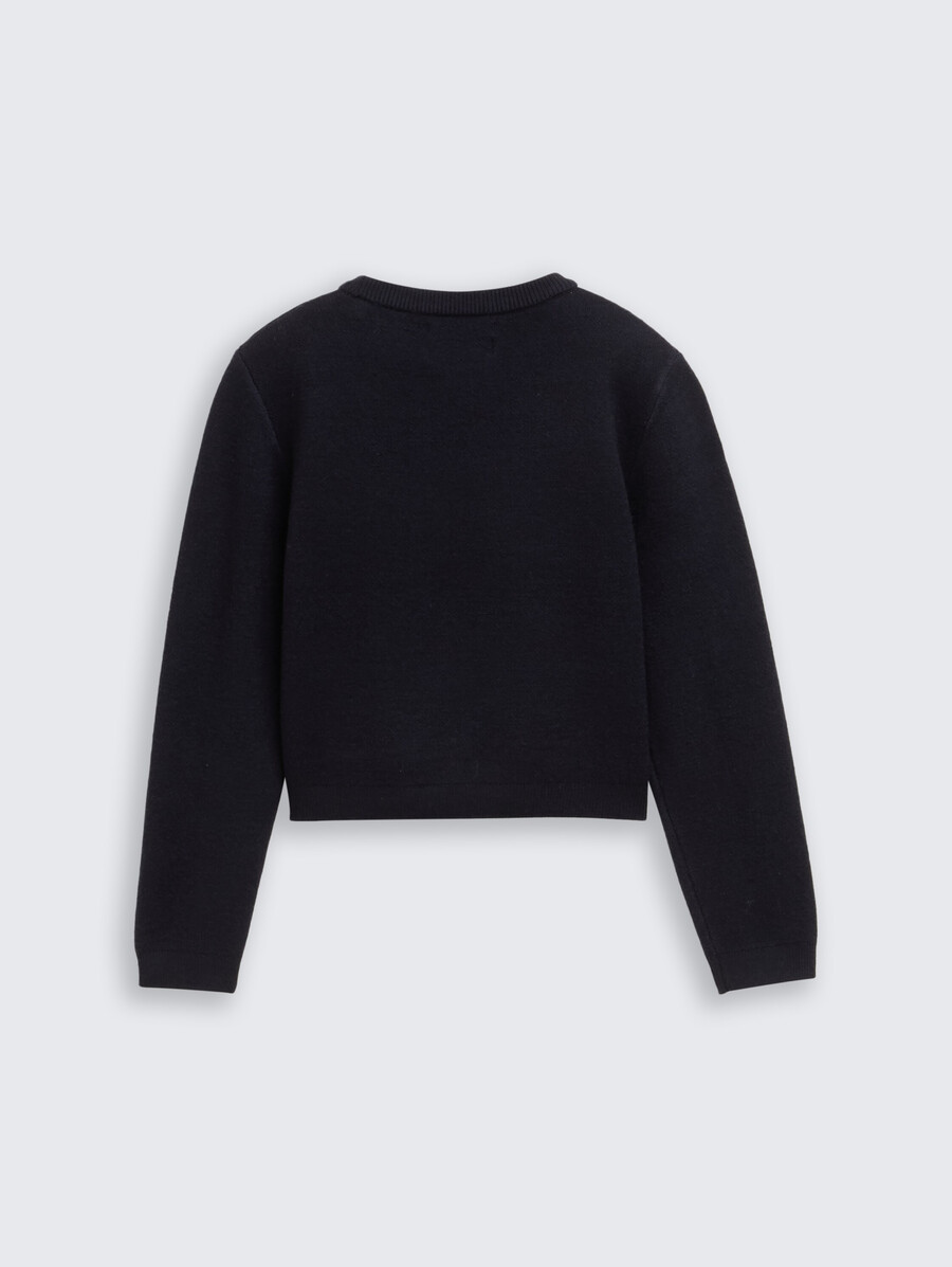 jersey de punto corto con bordado