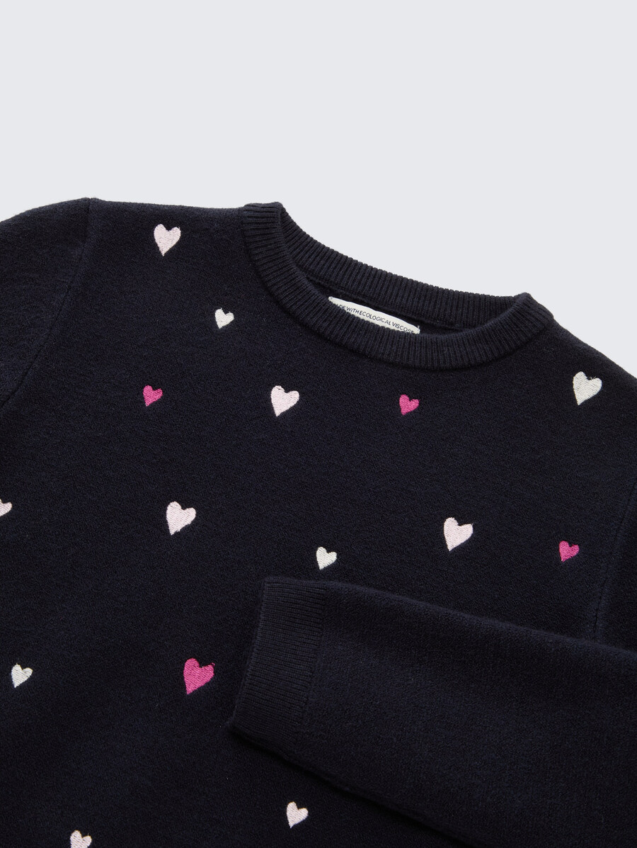 jersey de punto corto con bordado