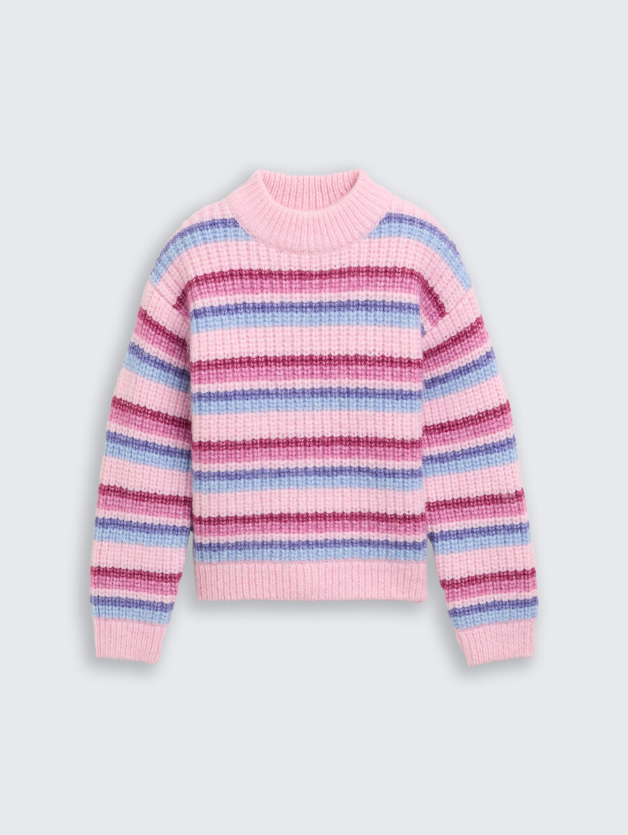 jersey de punto corto con estampado de rayas