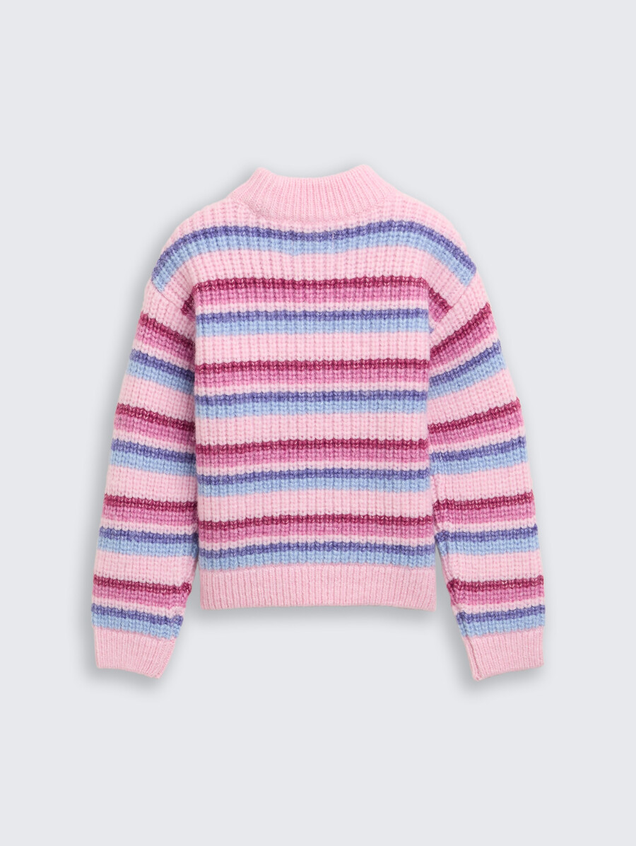 jersey de punto corto con estampado de rayas