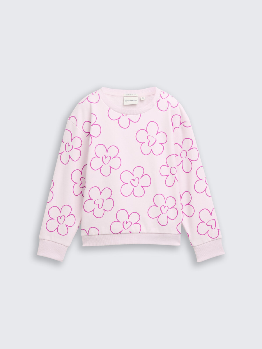 sudadera corta con estampado integral