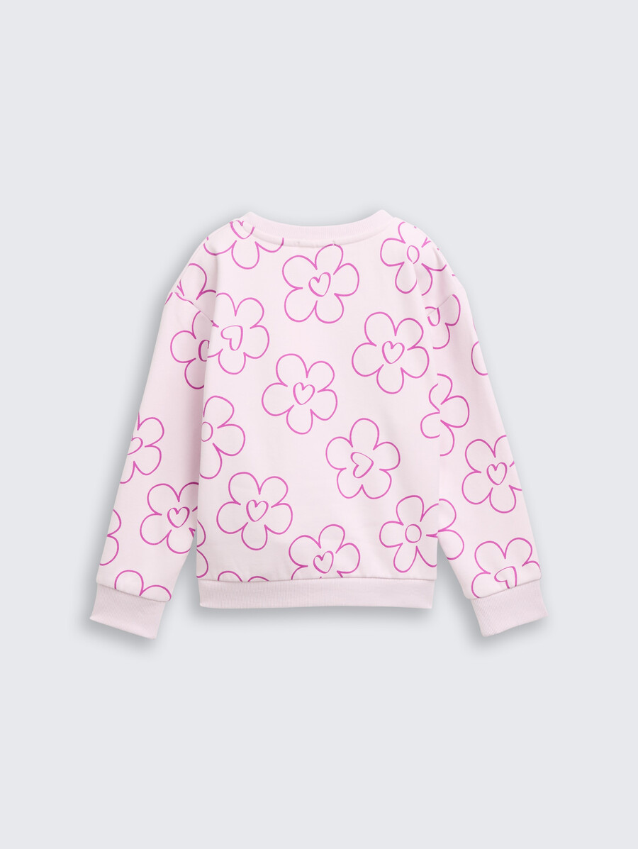 sudadera corta con estampado integral