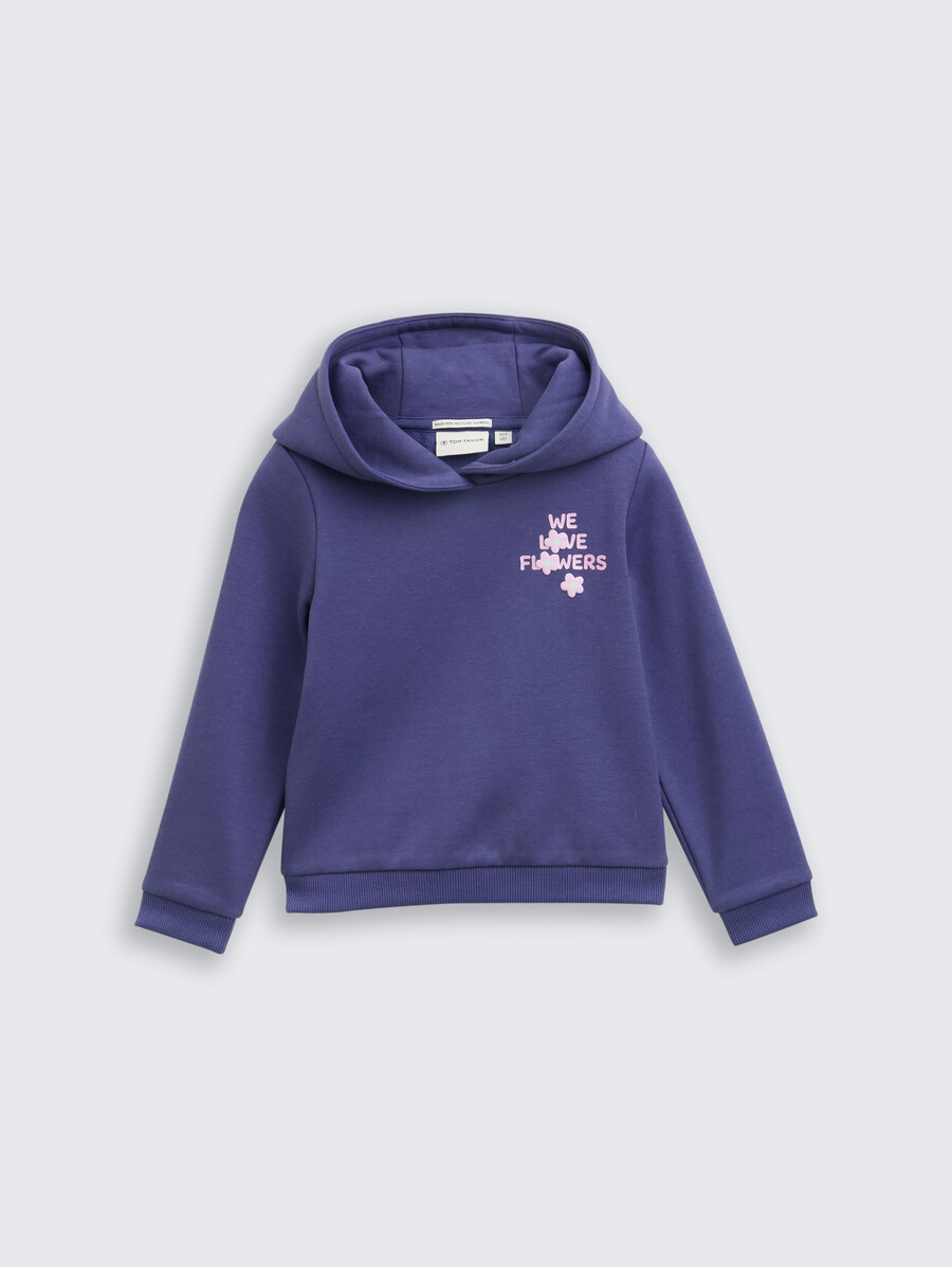 sudadera con capucha y motivo floral