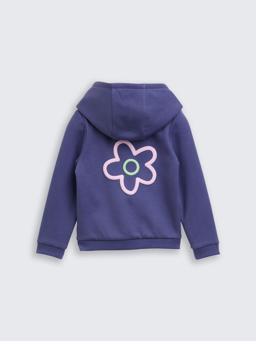 sudadera con capucha y motivo floral