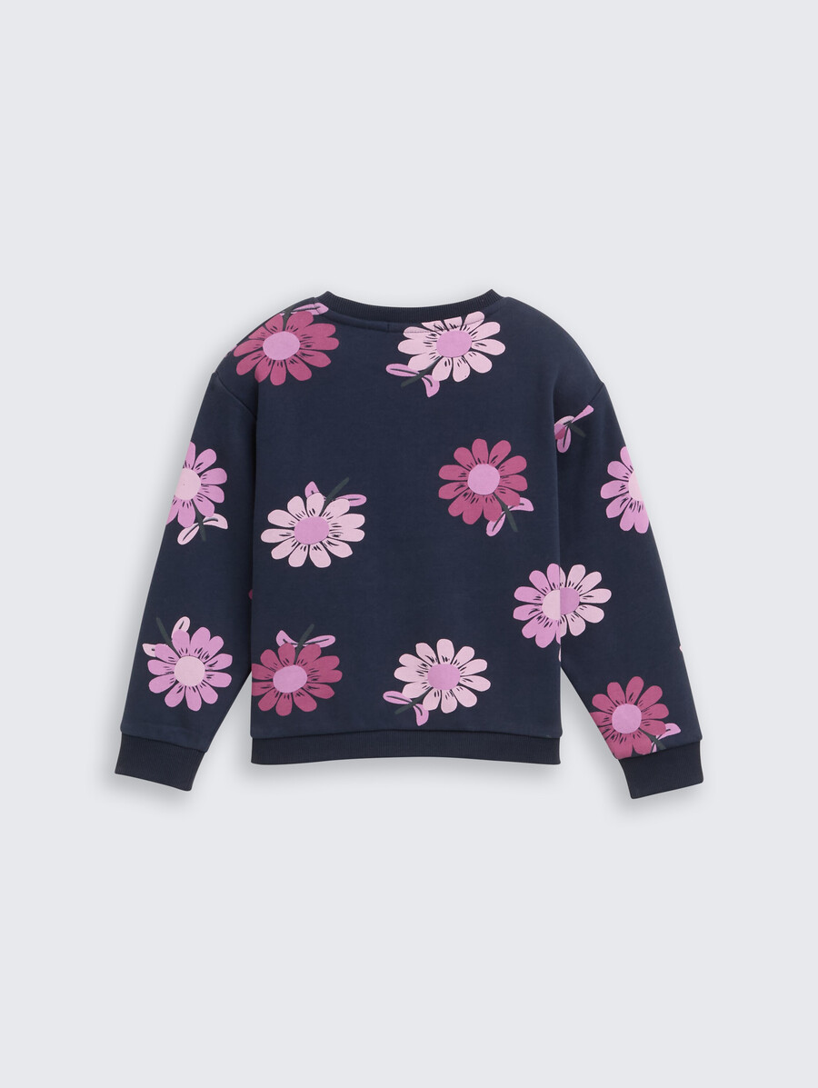 sudadera corta con estampado integral