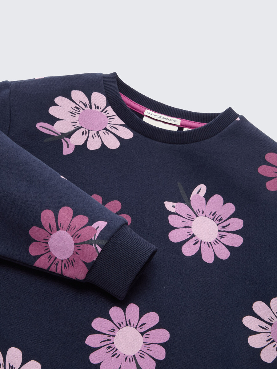 sudadera corta con estampado integral