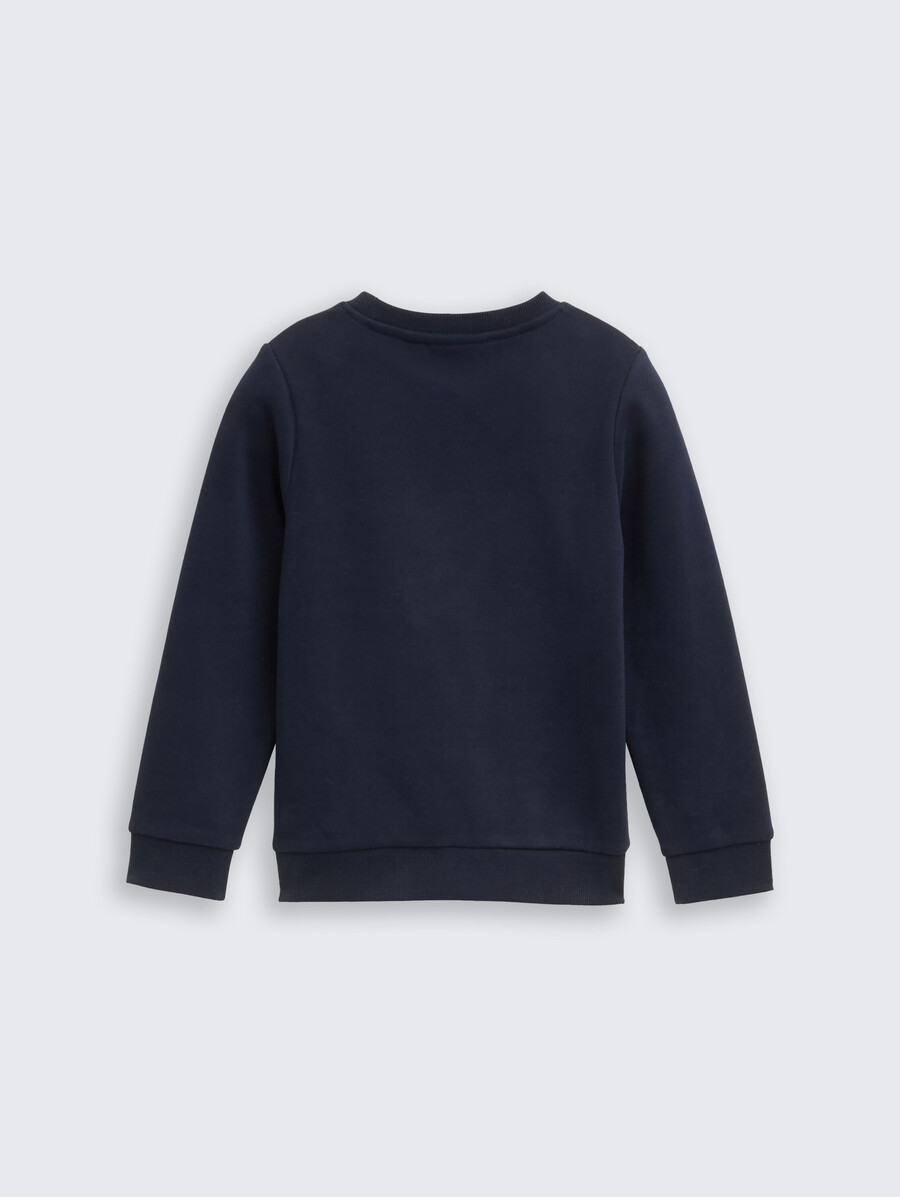 sudadera con estampado de purpurina