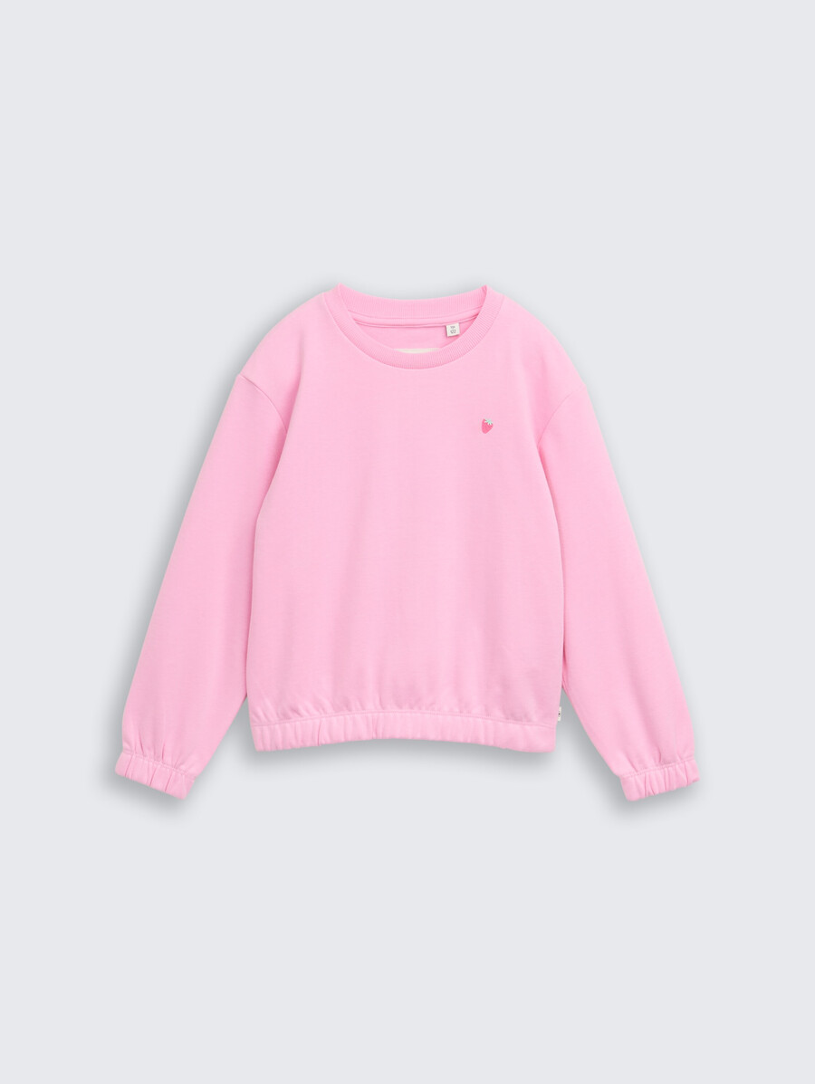 sudadera corta con bordado