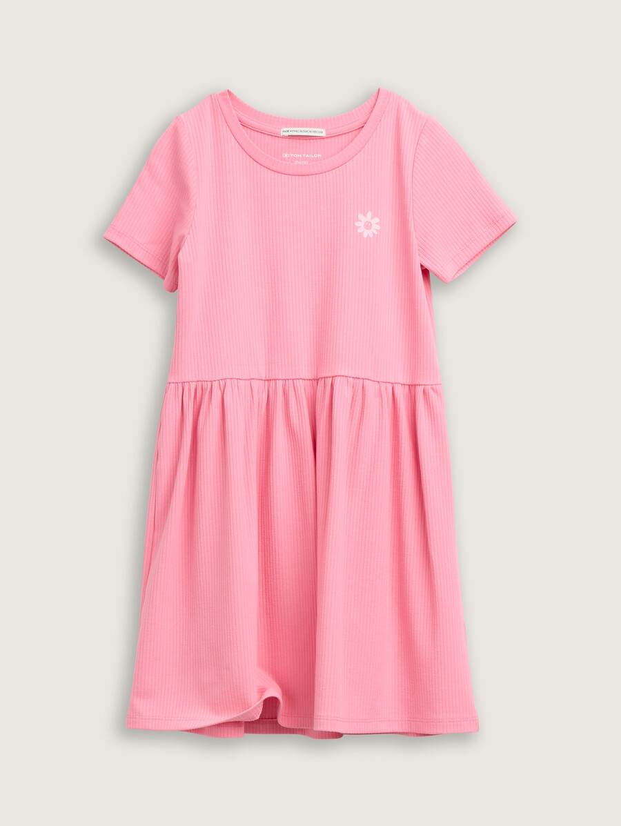 mini vestido con textura acanalada