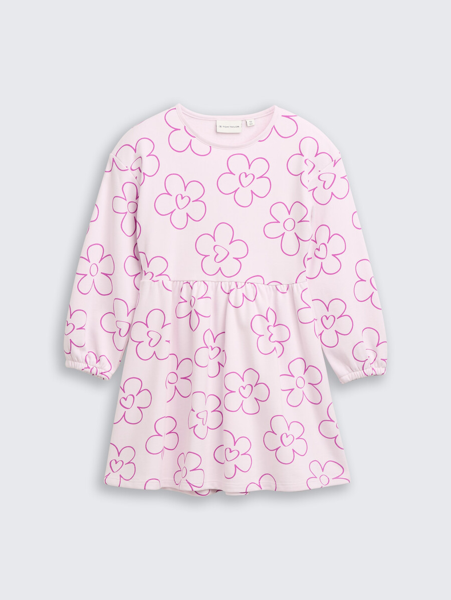 vestido sudadera con estampado floral